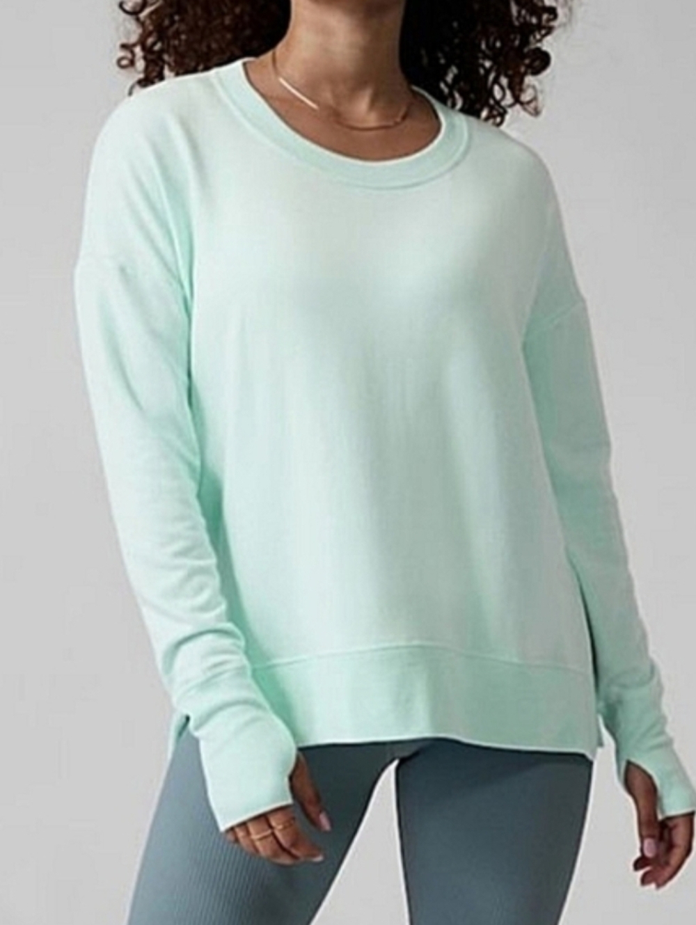 Athleta Coaster Luxe Sweatshirt Paradiso Blue XS